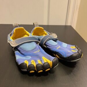 Vibram FiveFingers Komodo Sprint Shoes Womens 39 Blue Yellow Minimalist Running